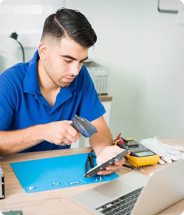 Certified technician repairing MacBook Pro in Oakleigh