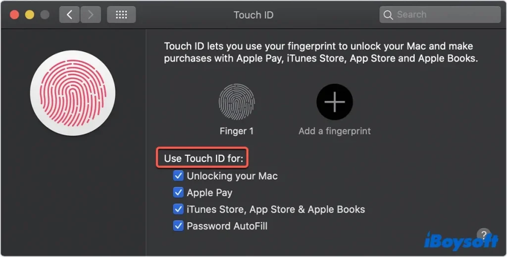 Check Touch Id Settings
